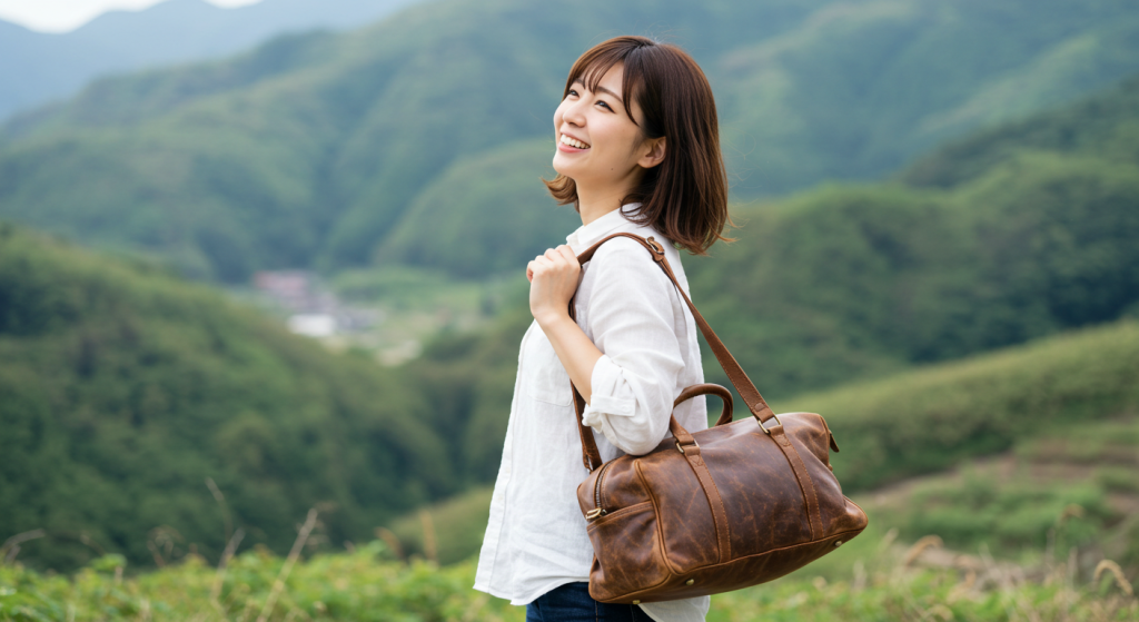 一人旅でソロ活している女性