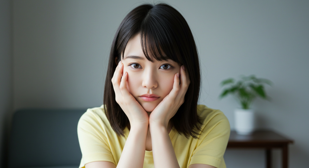 考え込んでいる女性